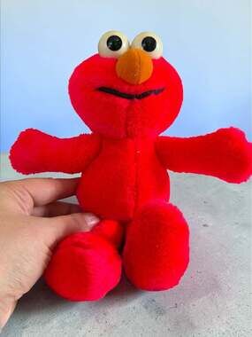 Sesame Street Elmo 9" Plush 1995 Tyco Jim Henson Productions VTG Stuffed Animal